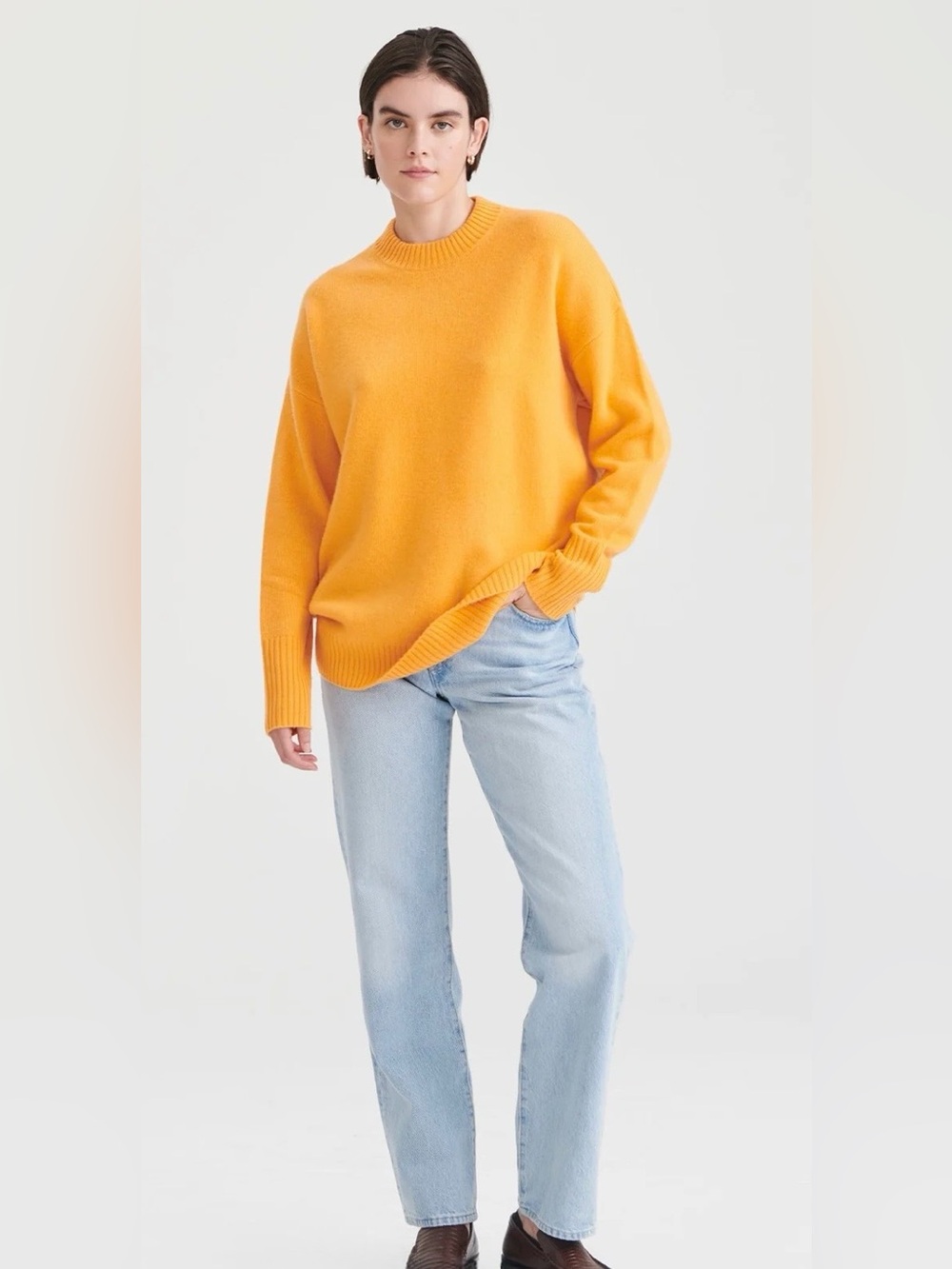 Naadam Luxe Cashmere Oversized Crewneck Sz S